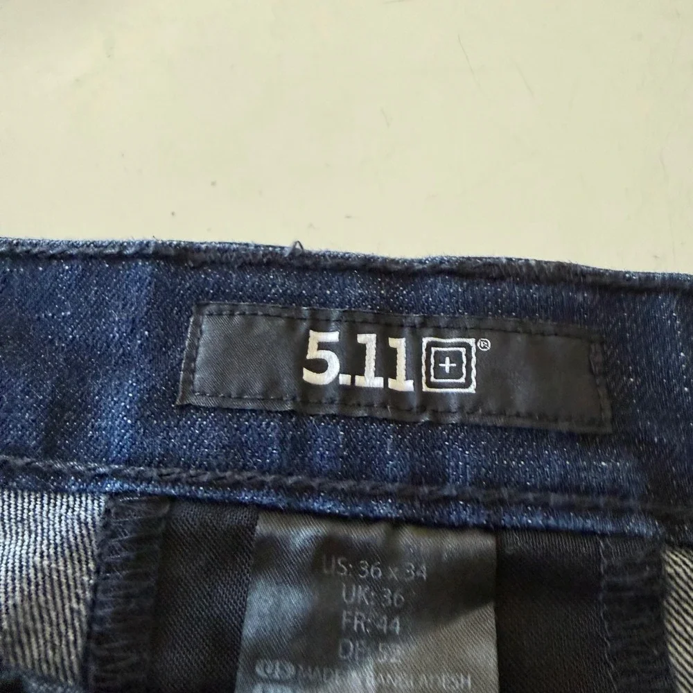 5.11 Tactical Defender-Flex Slim Jeans Mens 36x34 Dark Indigo Blue 74465ABR